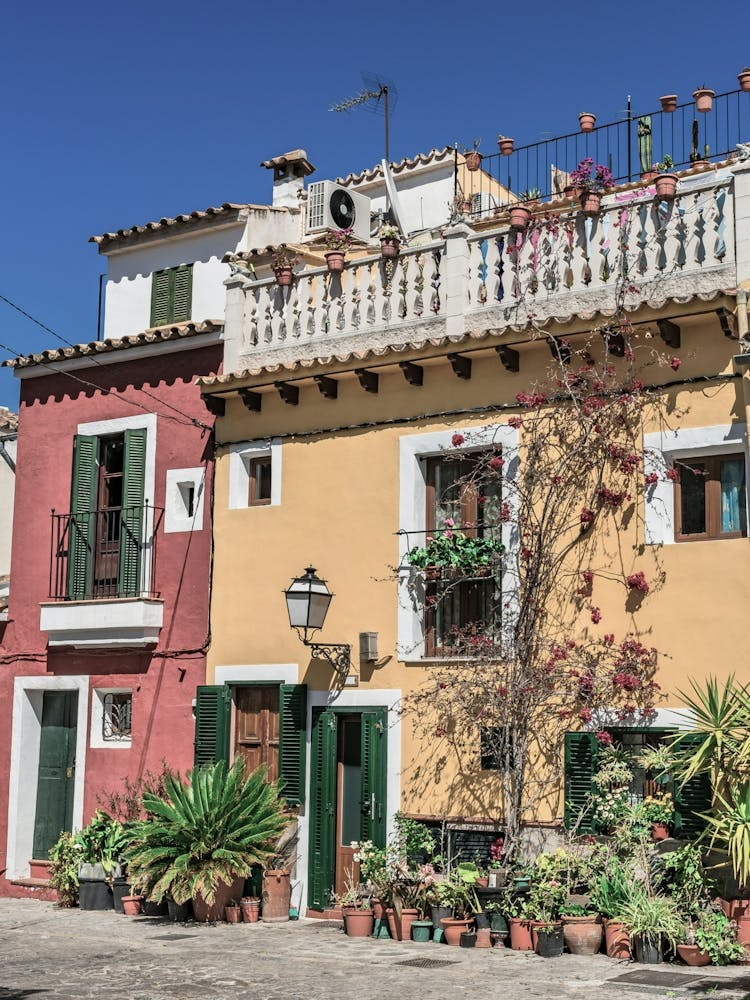 Colorful Houses In Palma de Mallorca