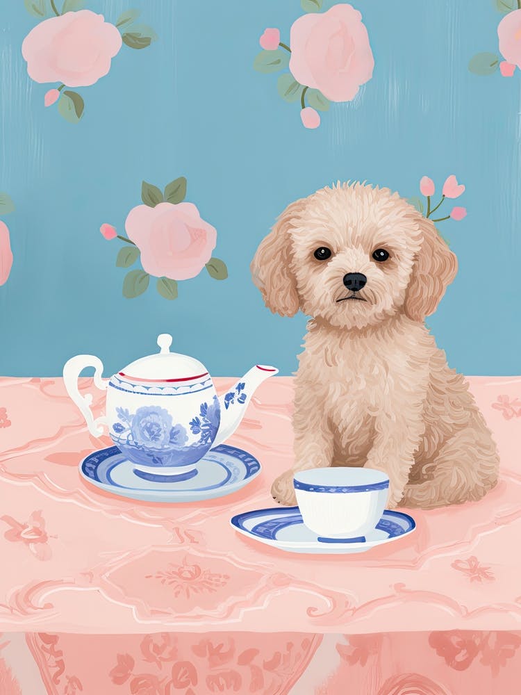 Animals Having Tea   Puppy Dog 6