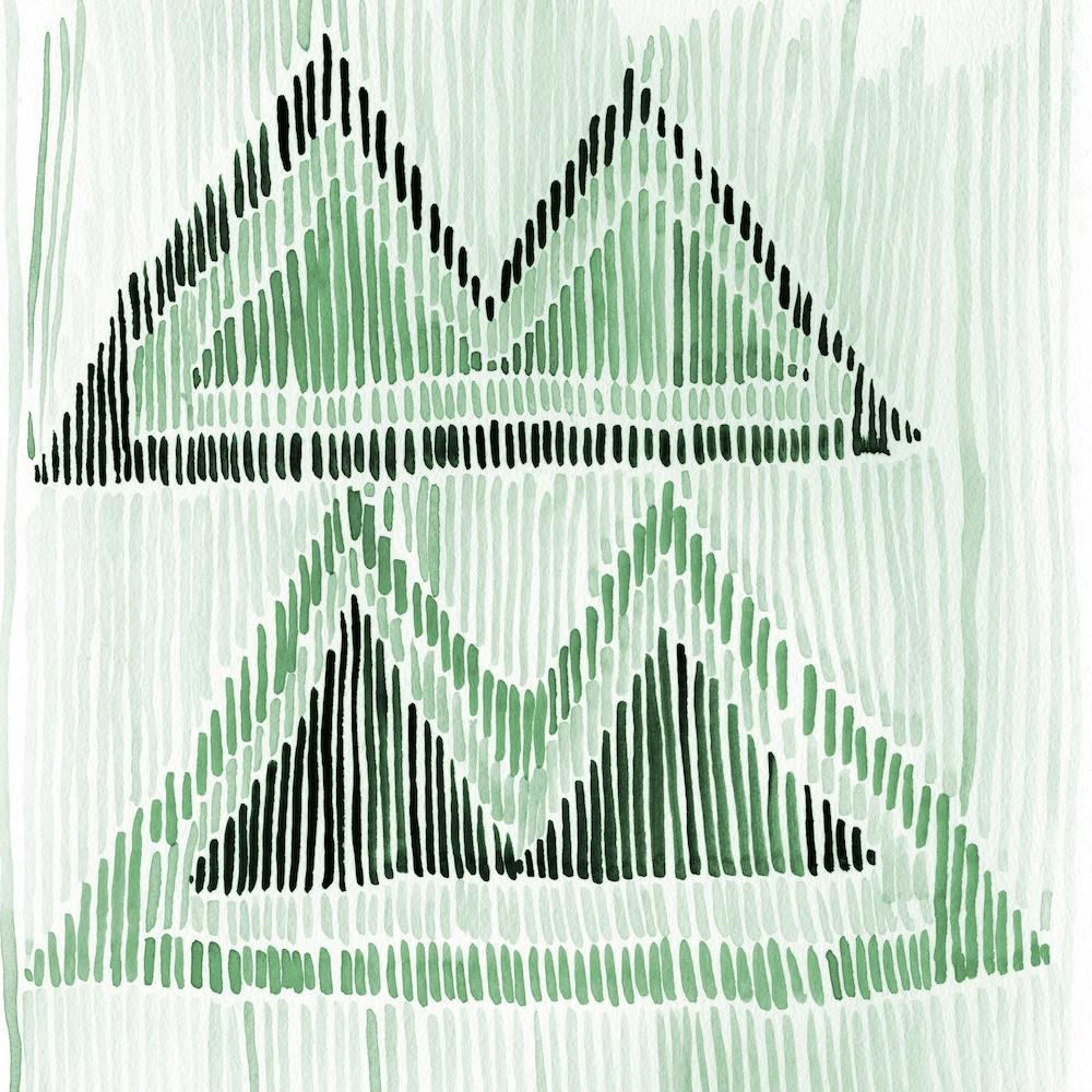 Chilili Watercolor Print In Green