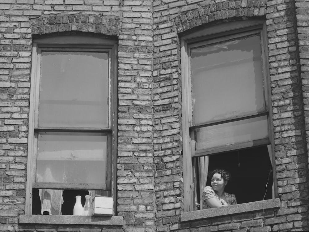 Window Of Apartment House Rented,Chicago, Illinois By Russell Lee