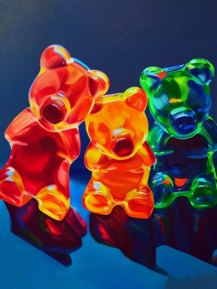 Gummy Bears Oil Painting