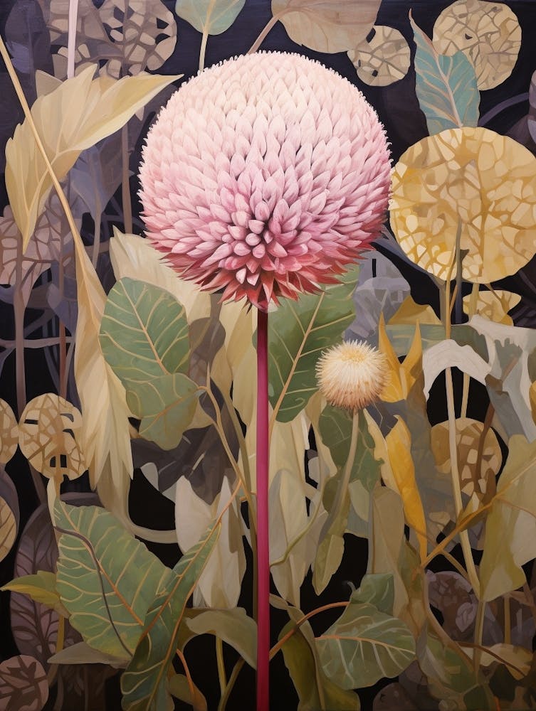 Flower Illustration Globe Amaranth 3