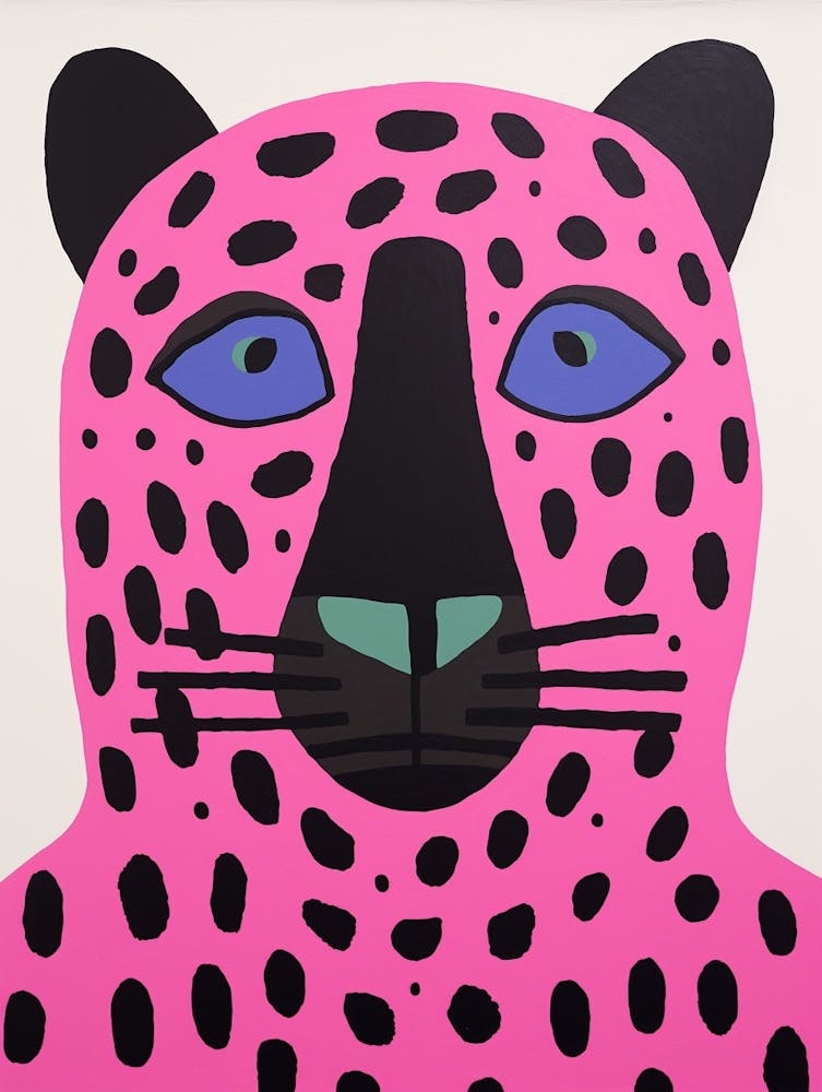 Pink Polka Dot Black Panther