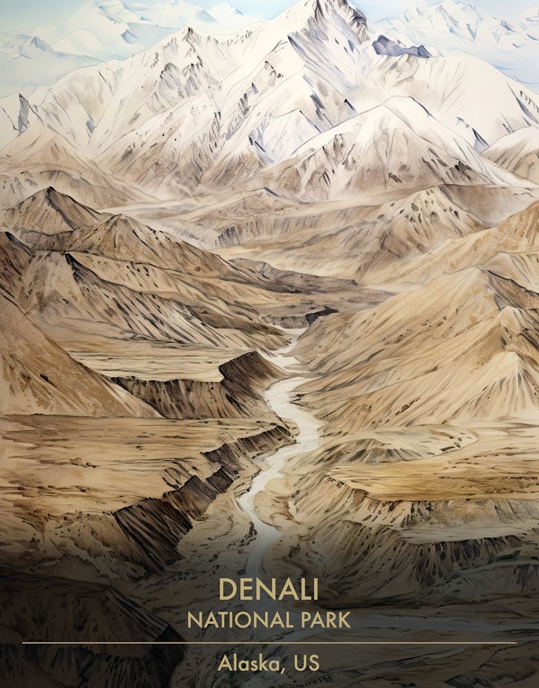 Denali National Park Watercolour 3