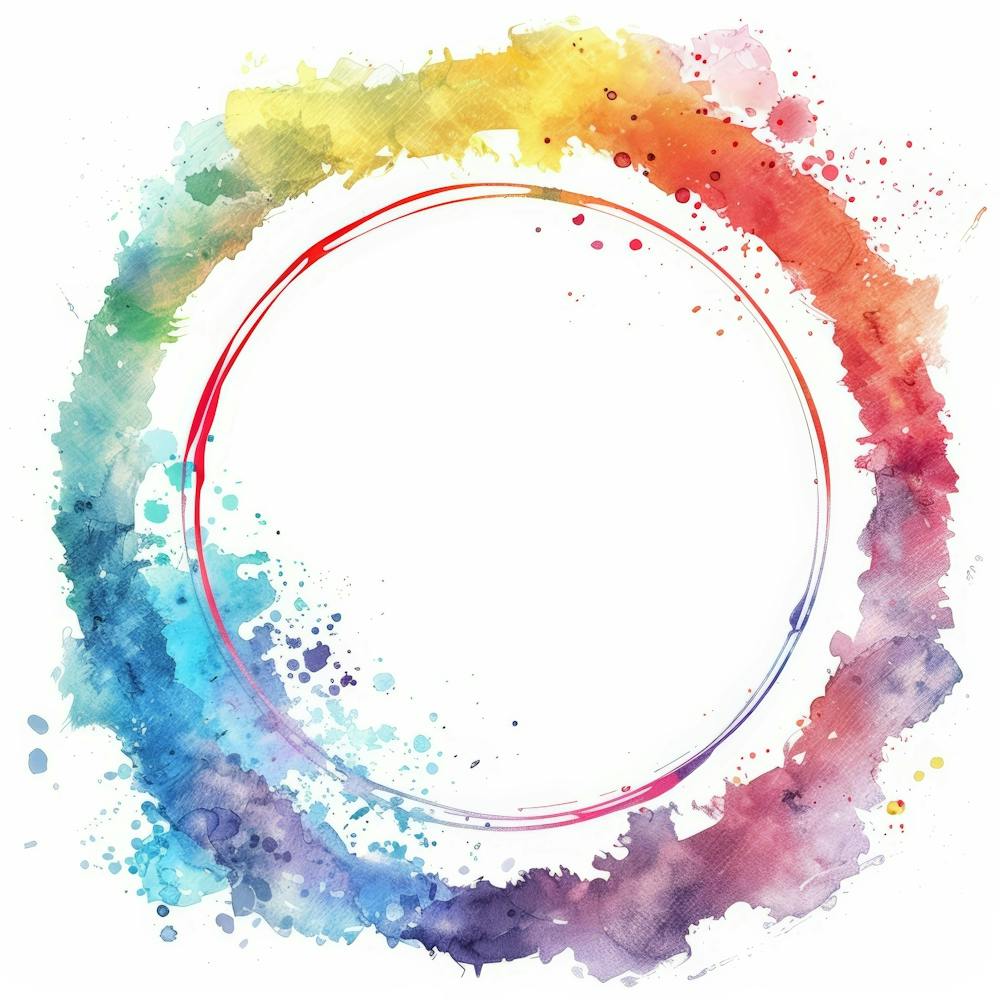 Watercolor Circle Frame 1