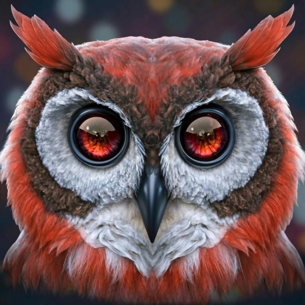 Owl With Red Eyes