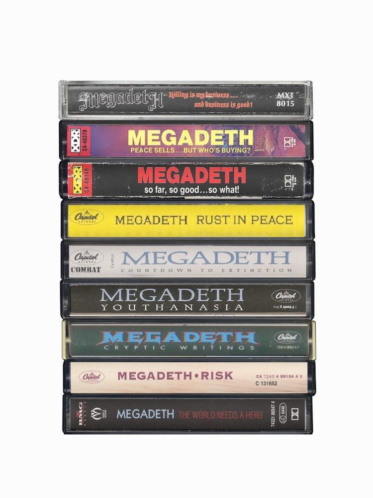 Megadeath Albums - Cassette Print Music Poster