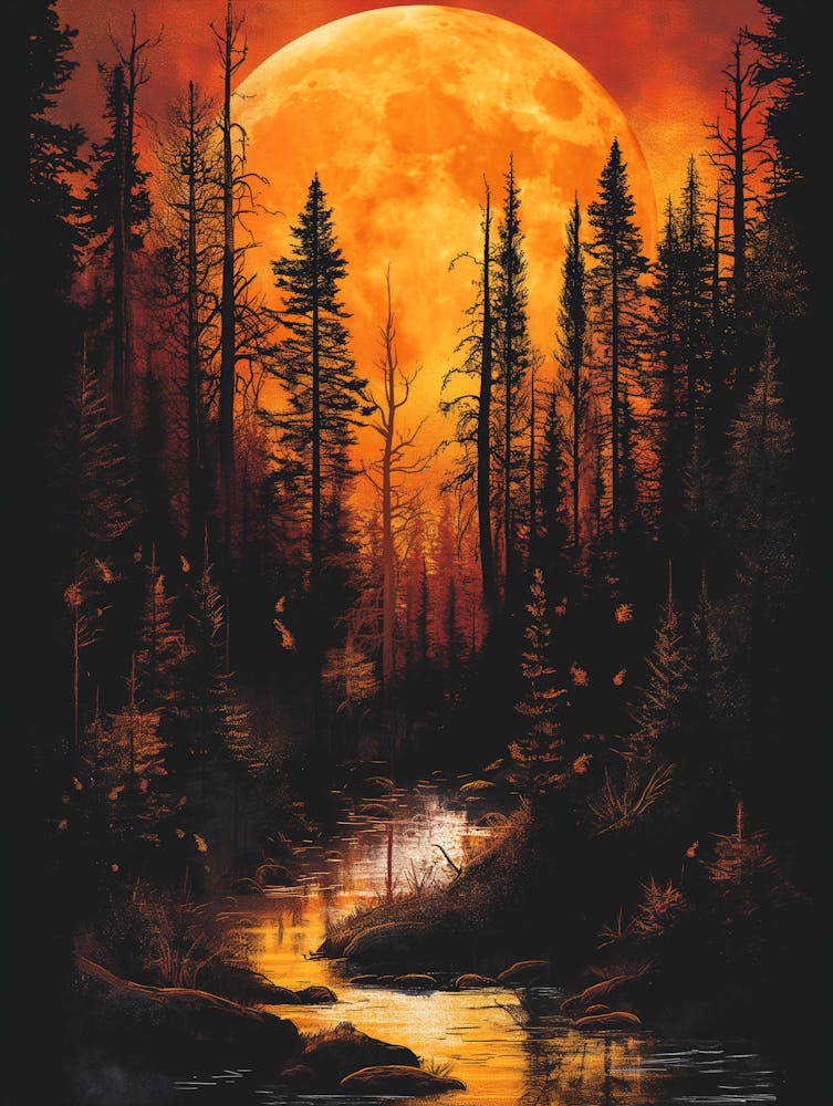 Full Moon In The Forest