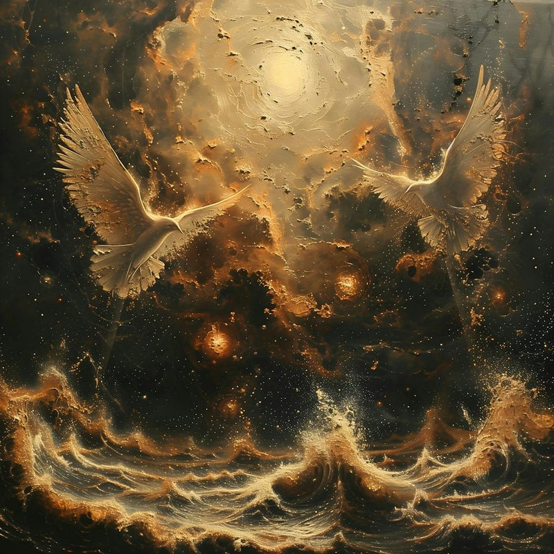 Doves In The Sky, Impressionism And Surrealism