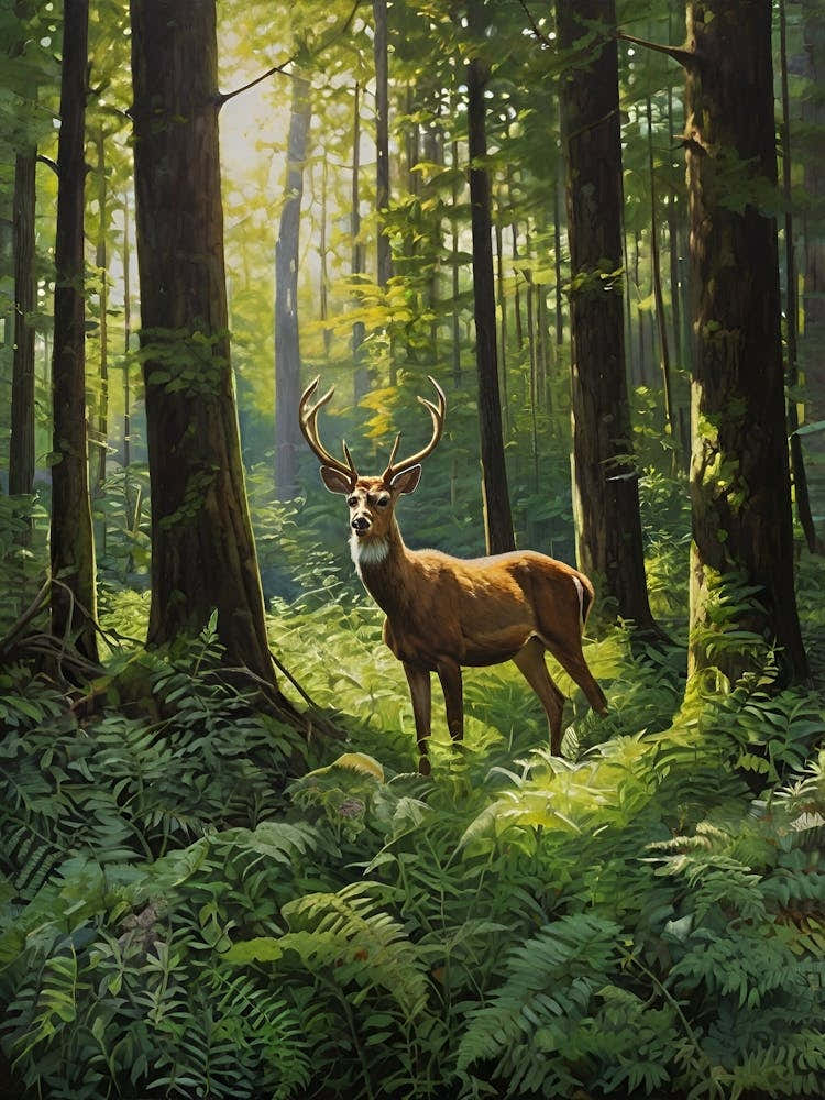Deer In The Forest 1