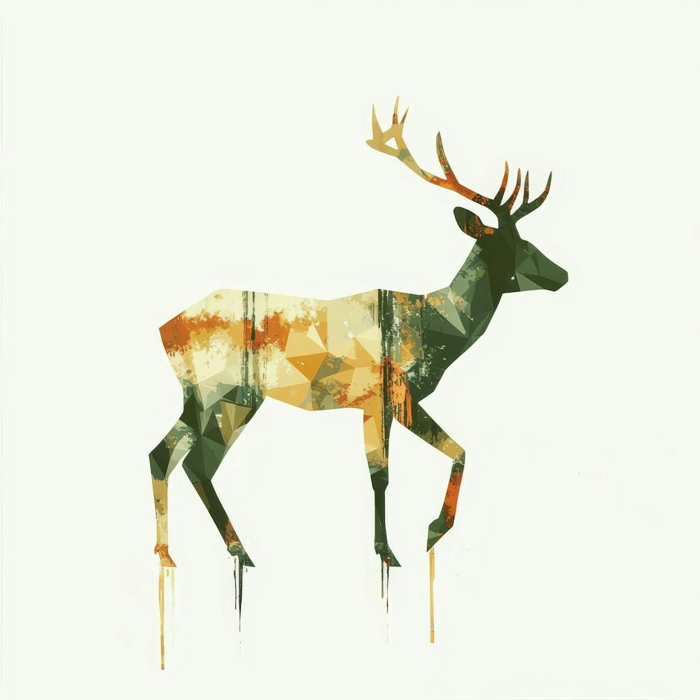 Deer Canvas Print.Generated AI. Wall