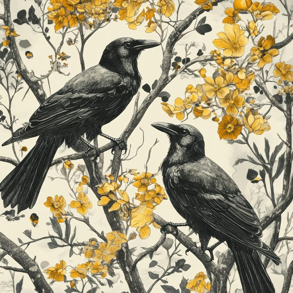 Crows In A Tree