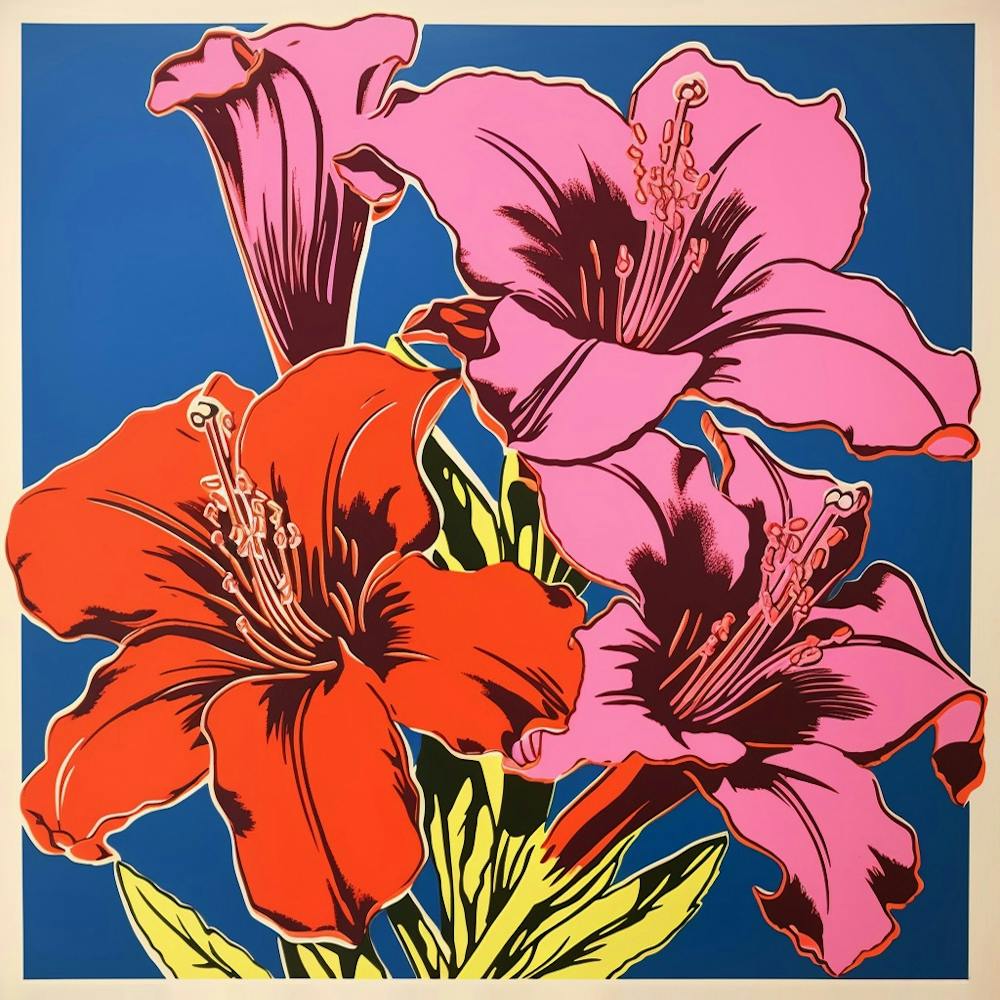 Lily 4 Pop Art Illustration Square