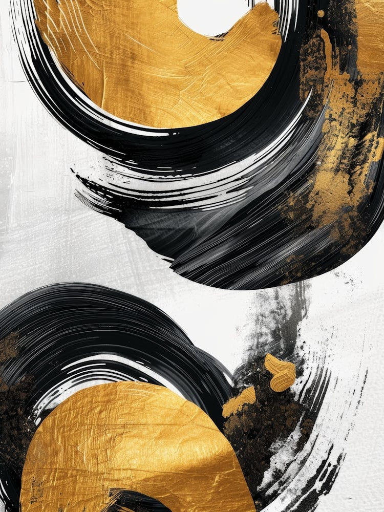 Gold And Black Canvas Print 28