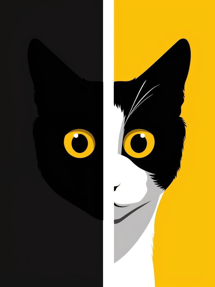 Black And Yellow Cat