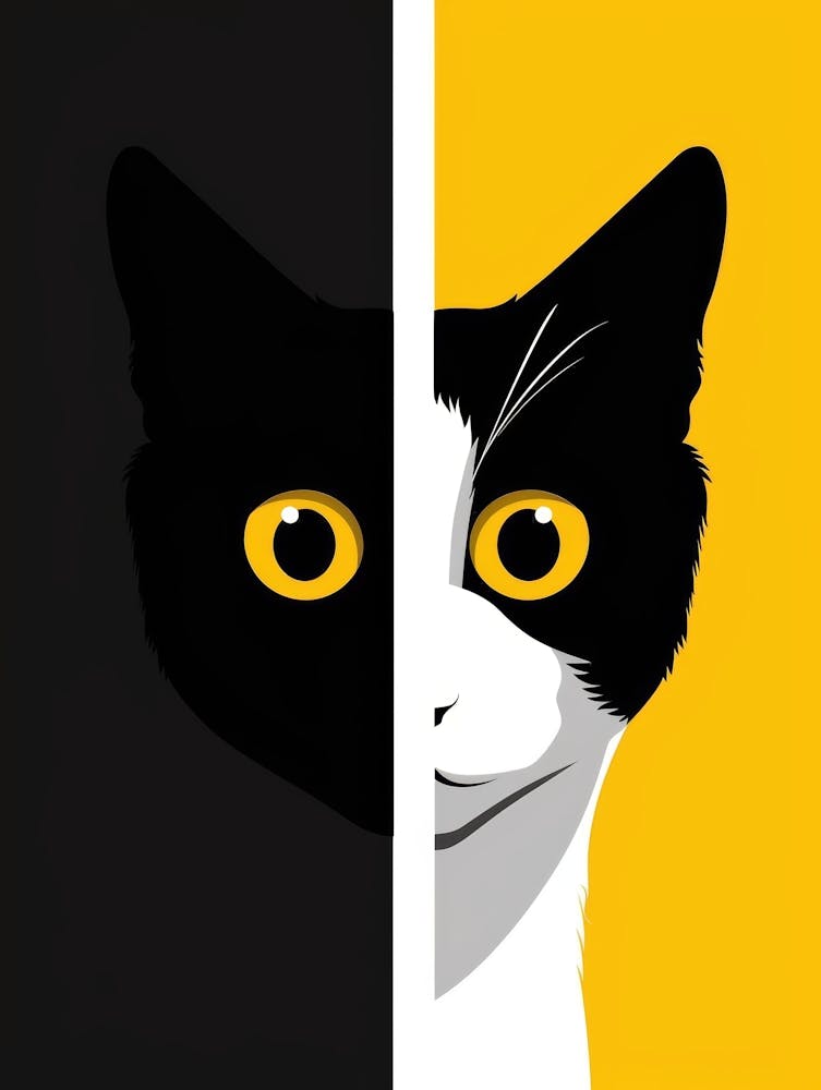 Black And Yellow Cat