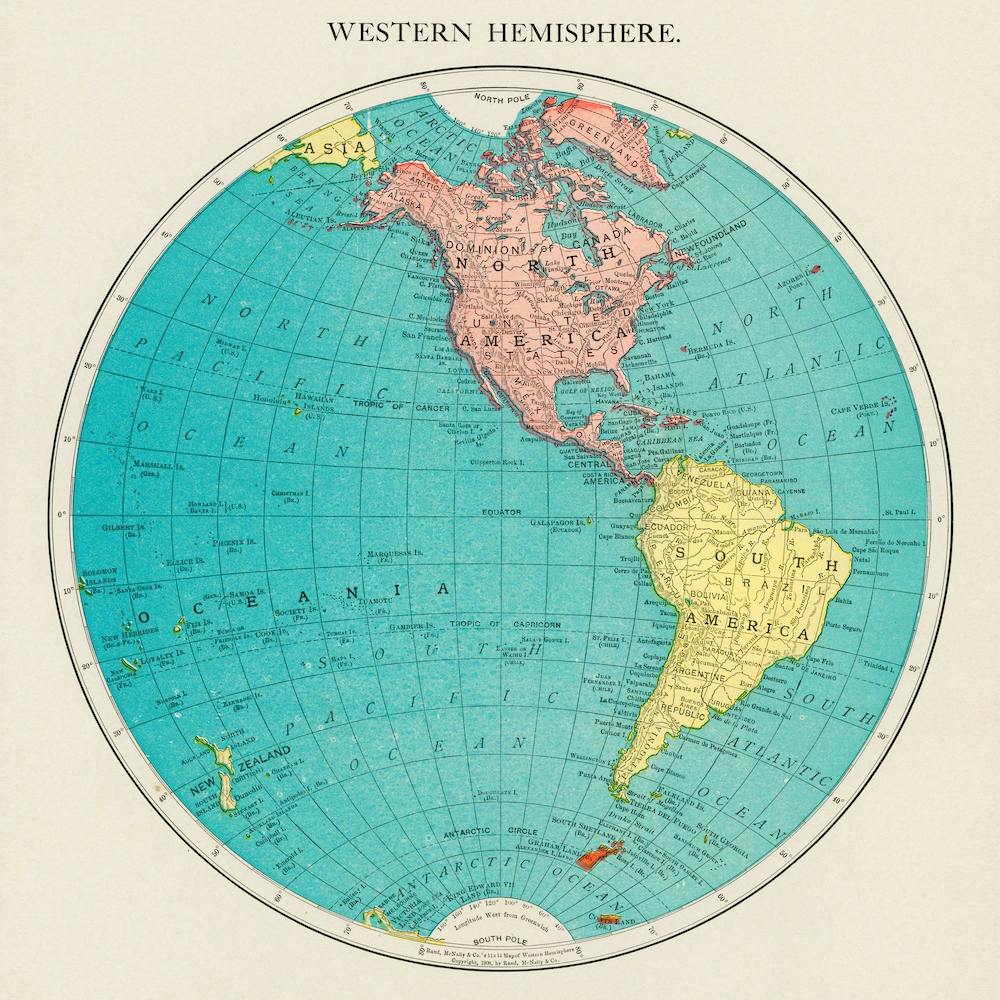 Western Hemisphere, World Atlas