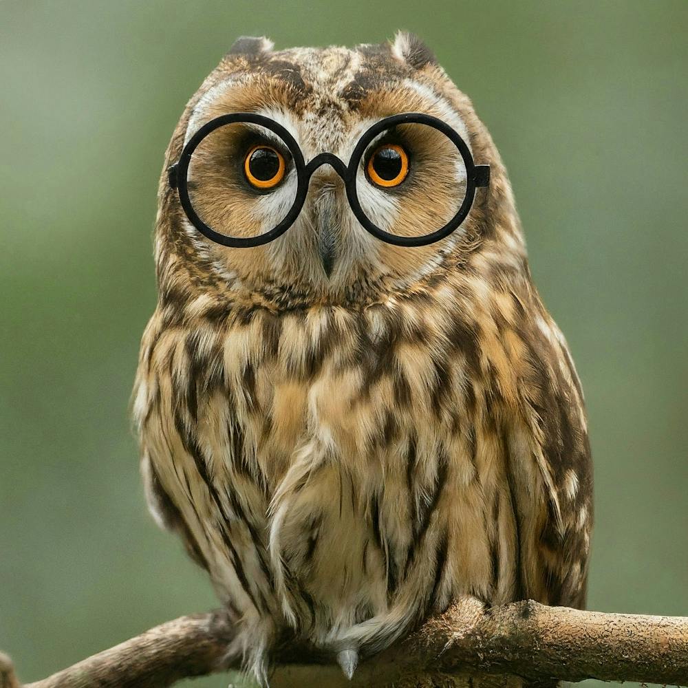 Owl With Glasses