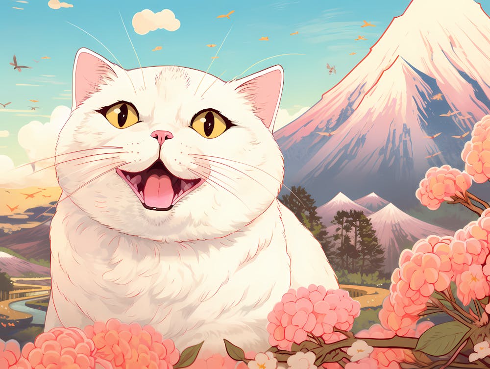 White Cat In The Mountains