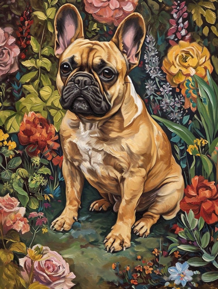 French Bulldog Acrylic Painting 3