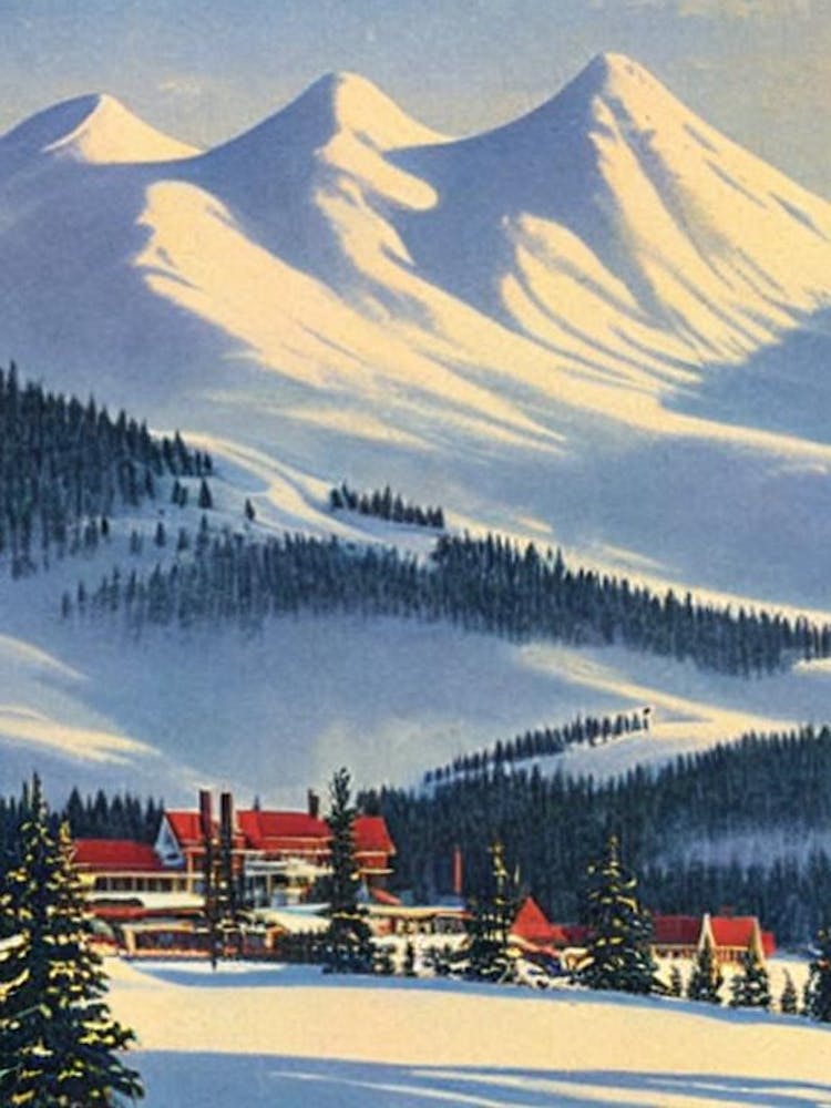 Sugarloaf, Usa Ski Resort Vintage Landscape 1 Skiing Poster
