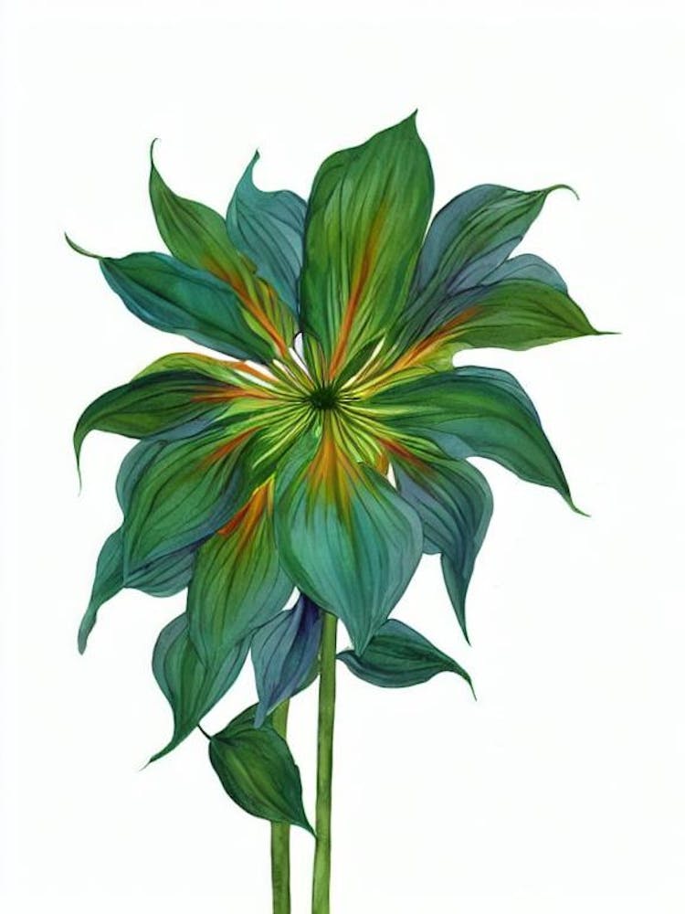 Blood Lily (Scadoxus Multiflorus) Watercolor