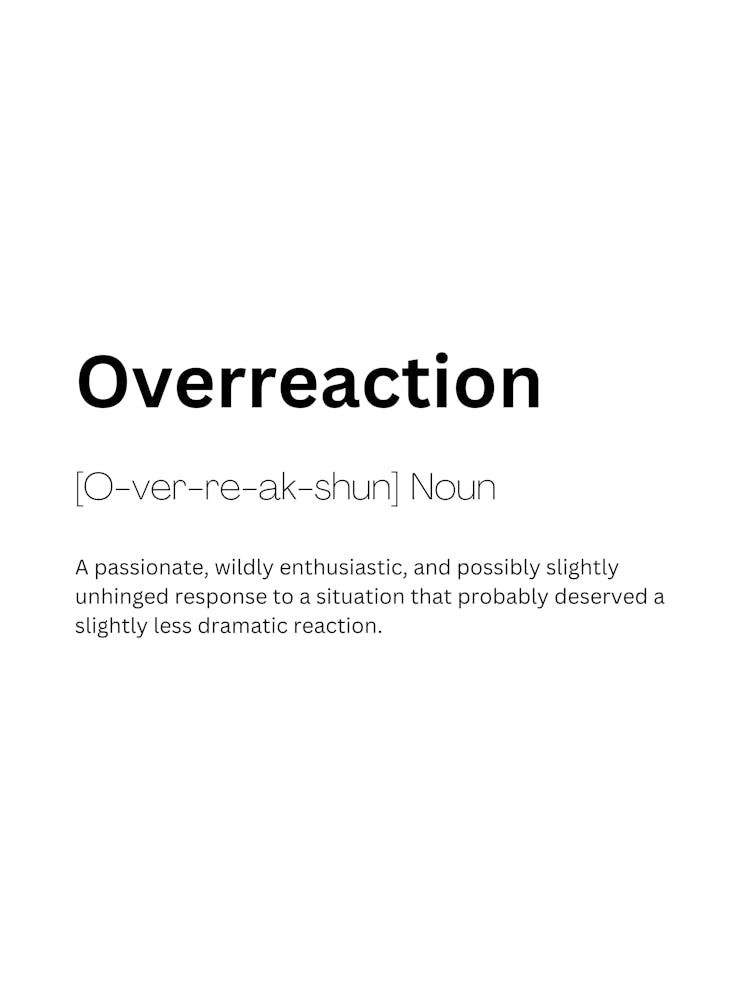 Overreaction Definition Meaning