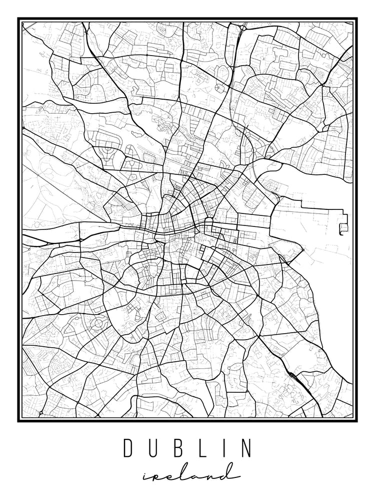 Dublin Ireland Street Map