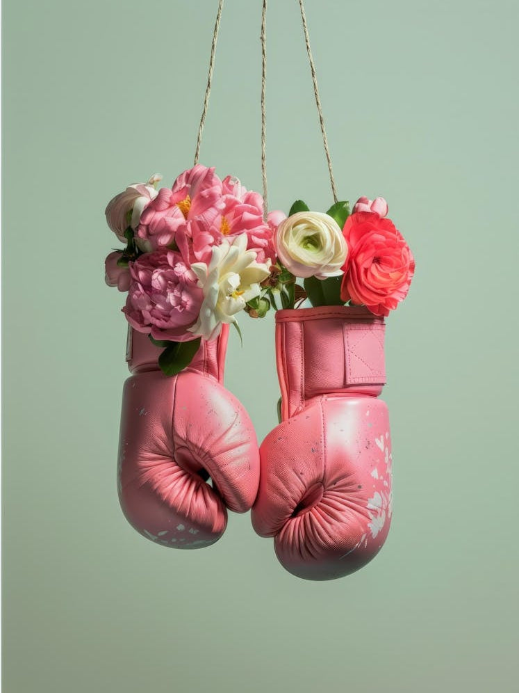 Boxing Gloves With Flowers 1