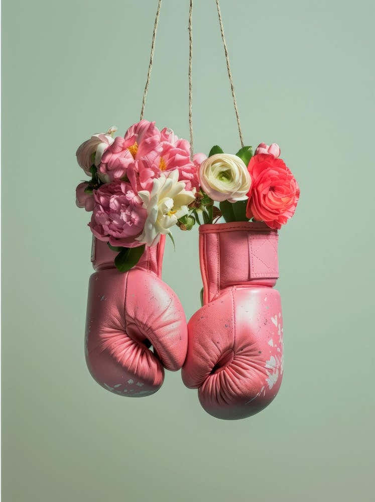 Boxing Gloves With Flowers 1