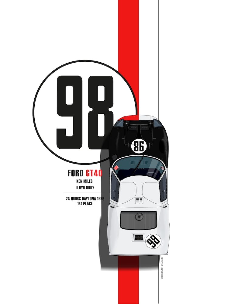 F GT40 Number 98 Ken Miles