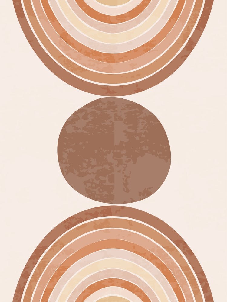 Boho-minimale abstrakte Kreise
