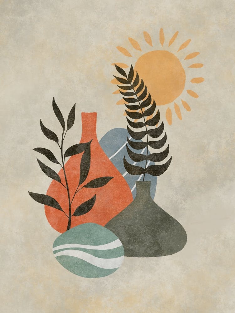 Ferns And Flowers