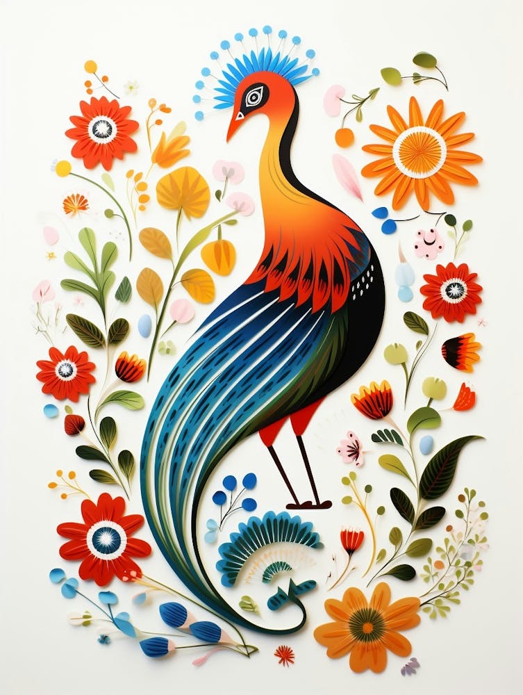 Scandinavian Bird Illustration Pheasant 7
