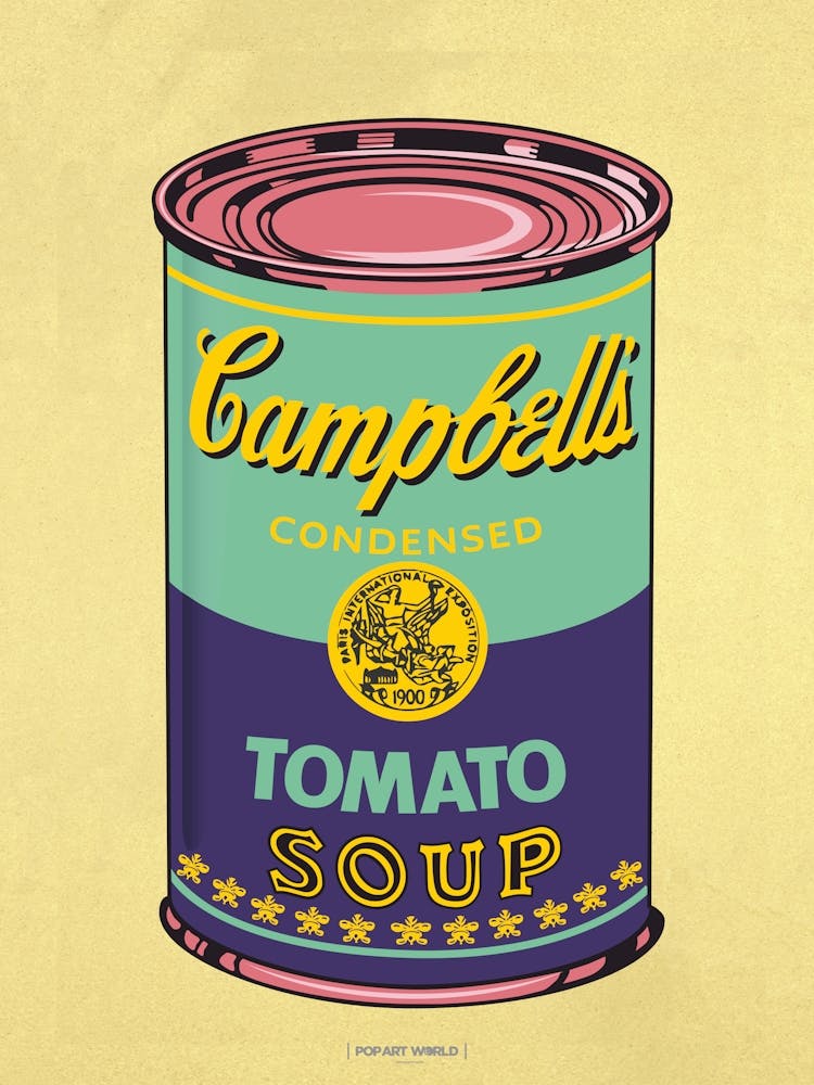 CAMPBELL´S SOUP TURQUOISE | POP ART Digital creation | THE BEST OF POP ART, NOW IN DIGITAL VERSIONS! Prints with bright colors, sharp images and high image resolution.