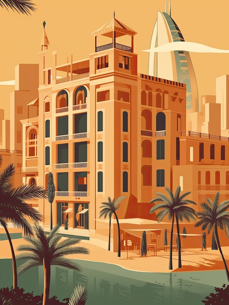Dubai Travel Illustration 1
