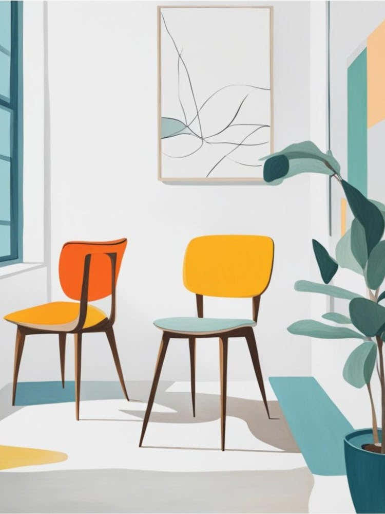 Two Chairs In A Room