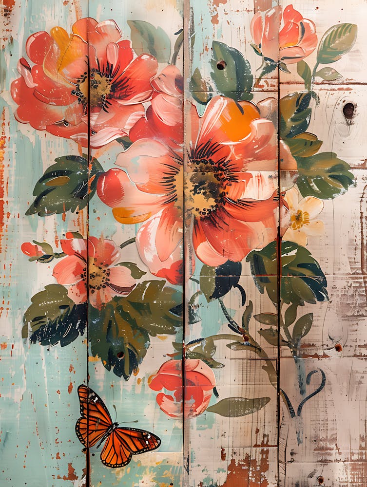 Butterfly And Flowers 9