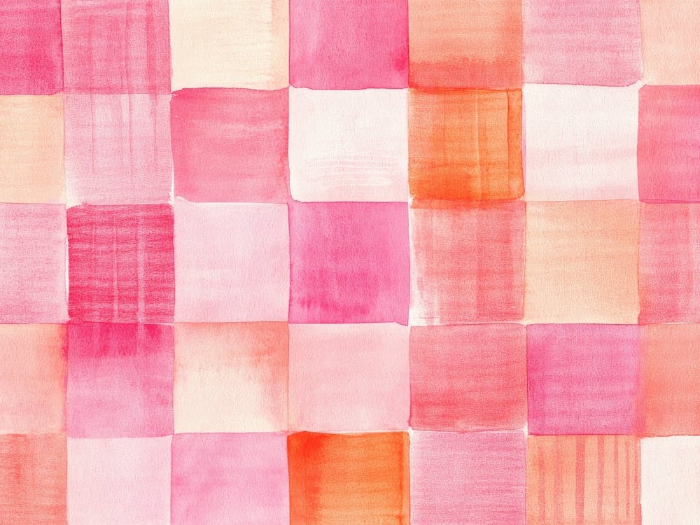 Pink And Orange Squares