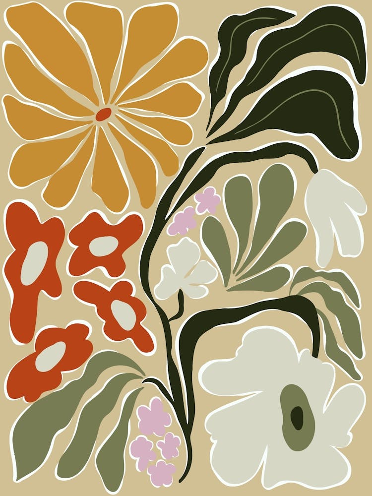 Mid Century Floral Fantasy