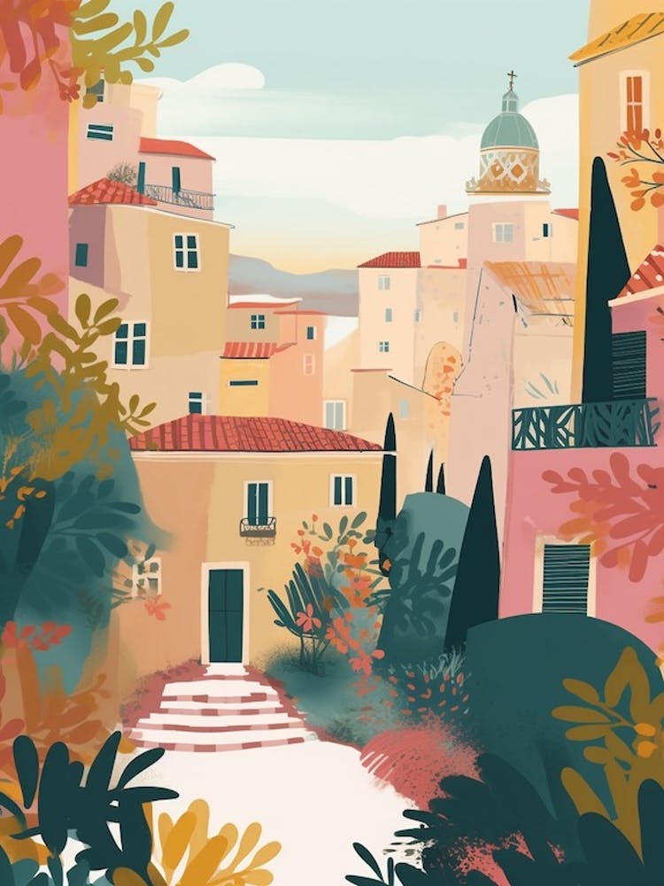 Sicily, Italy Illustration