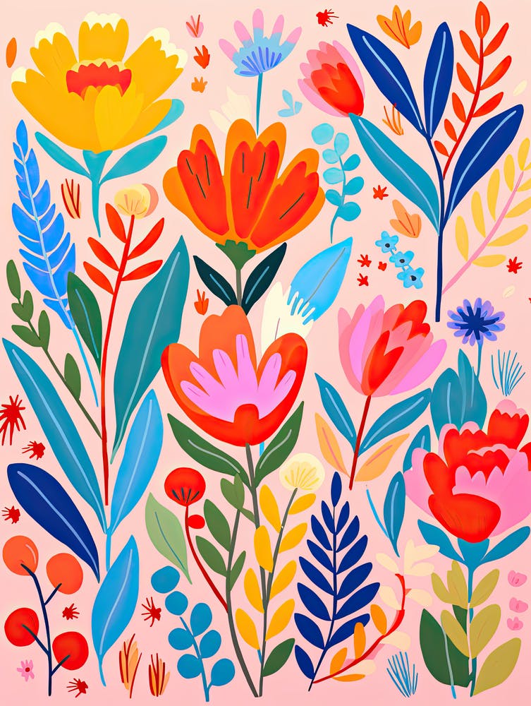 Flowers 15, Matisse style, Floral 2