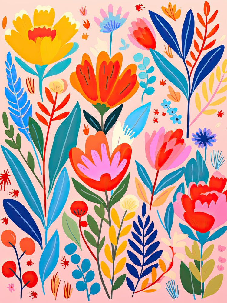 Flowers 15, Matisse style, Floral 2