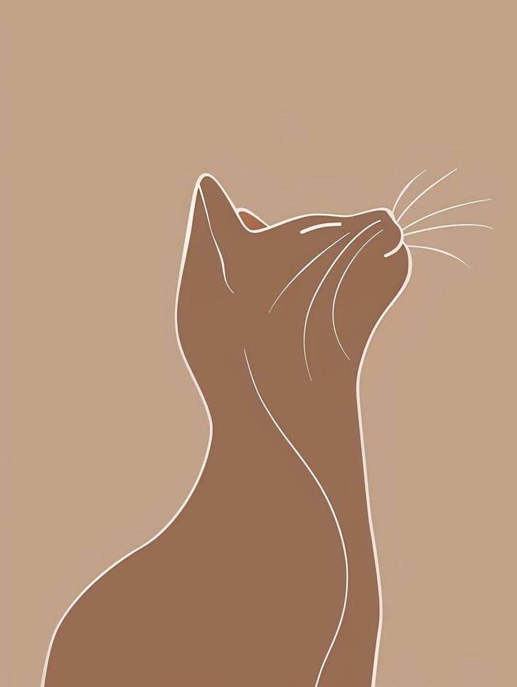 Katzenporträt - Boho, Linienkunst 8