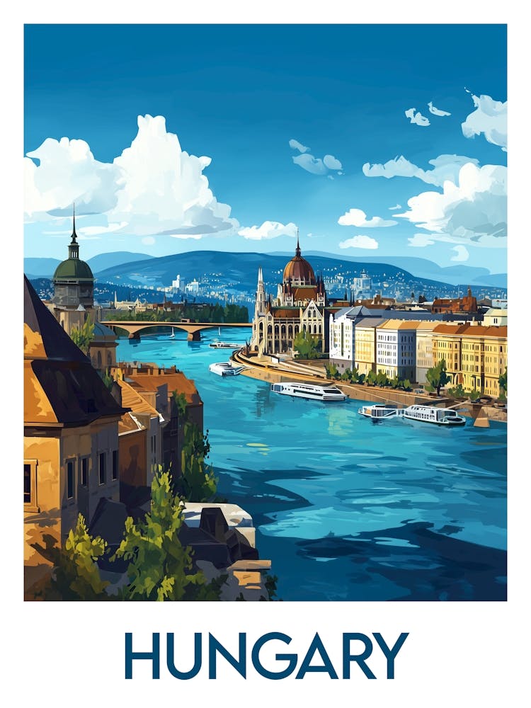 Affiche de voyage Hongrie