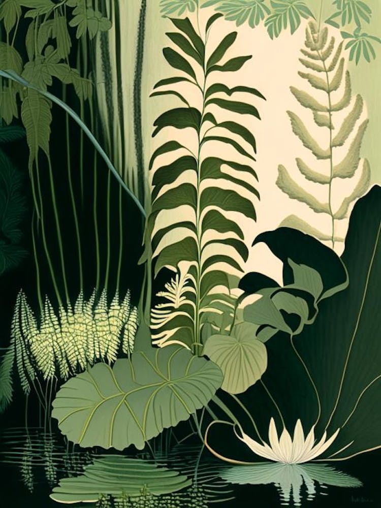 Wasserfarn von Rousseau inspiriert