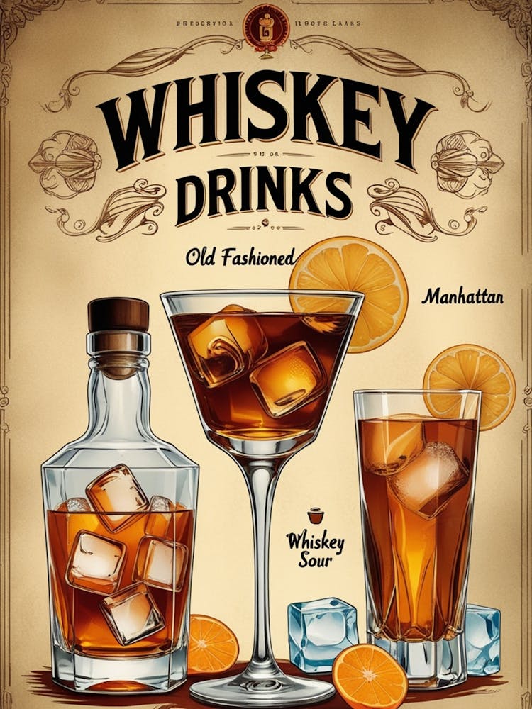 Whiskey Drinks Poster 7