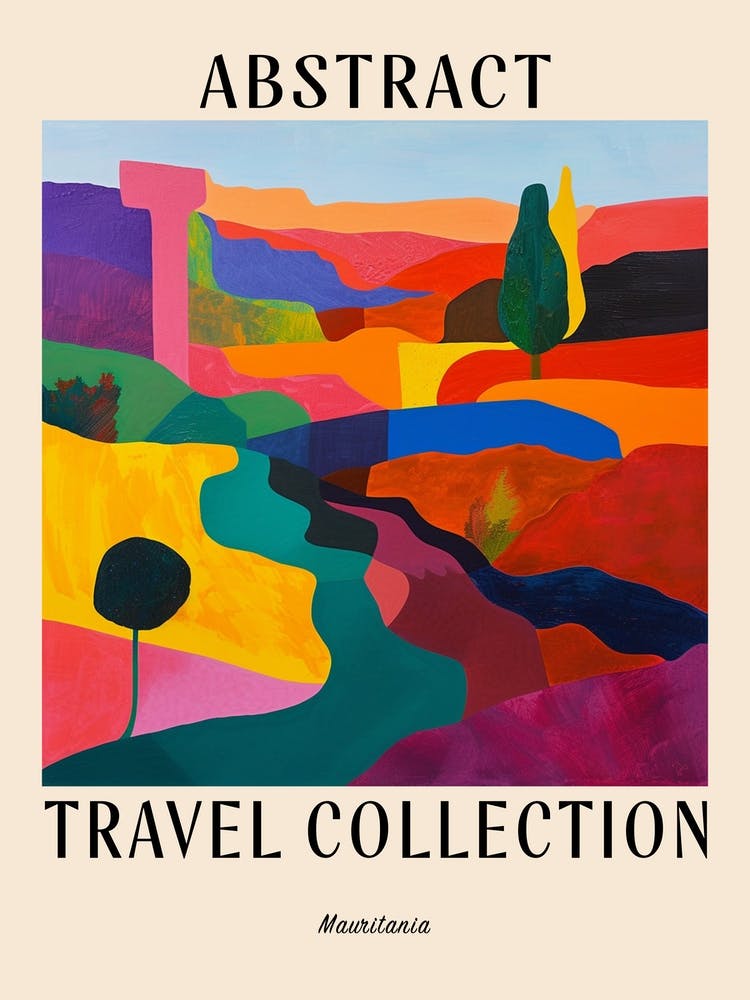 Abstract Travel Collection Poster Mauritania 1