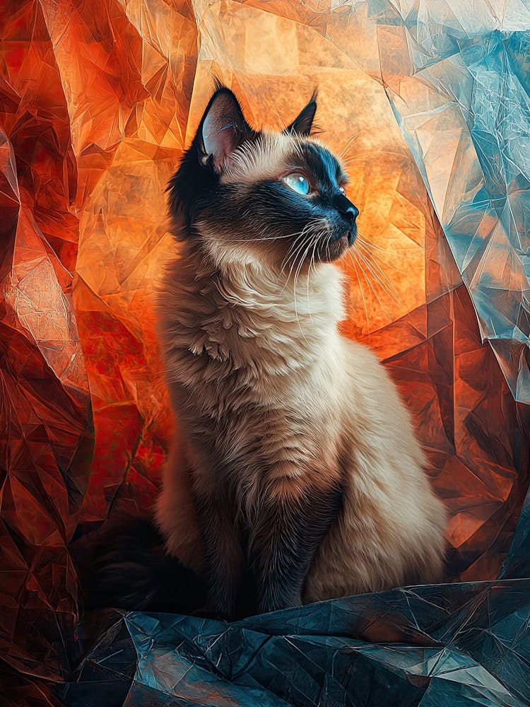 Abstract Cat Portrait