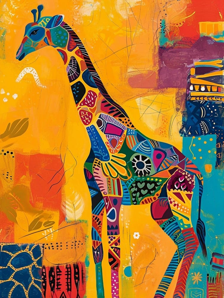 Geometric Giraffe Pattern